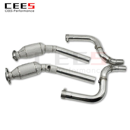 CEES Exhaust System For Jaguar XE 3.0T Headers With Catalyst Test Pipe Converter High Flow Catted Exhaust Downpipe