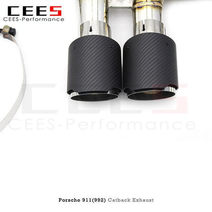 CEES Exhaust Pipe for PORSCHE 911 (992) 3.0T 2019-2023 Stainless Steel Muffler Exhaust System Tuning Performance Catback Exhaust