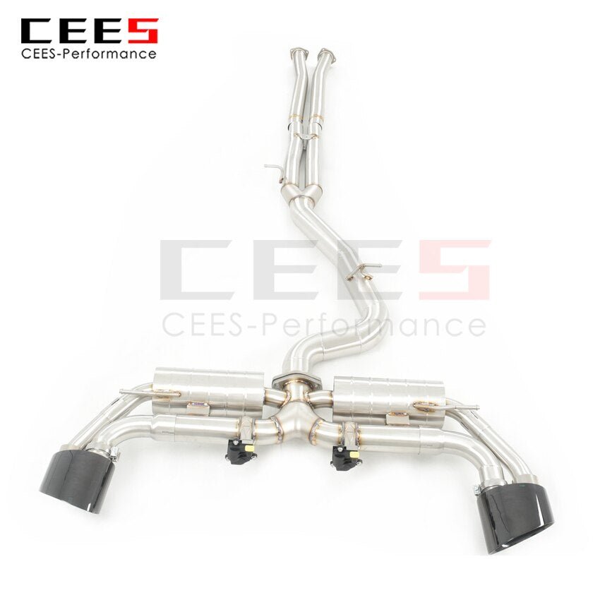 CEES Exhaust System For  AUDi RS3 Mid Pipe Stainless Steel Valve Muffler Catback Escape Tubo Escape Coche Terminale Scarico Auto