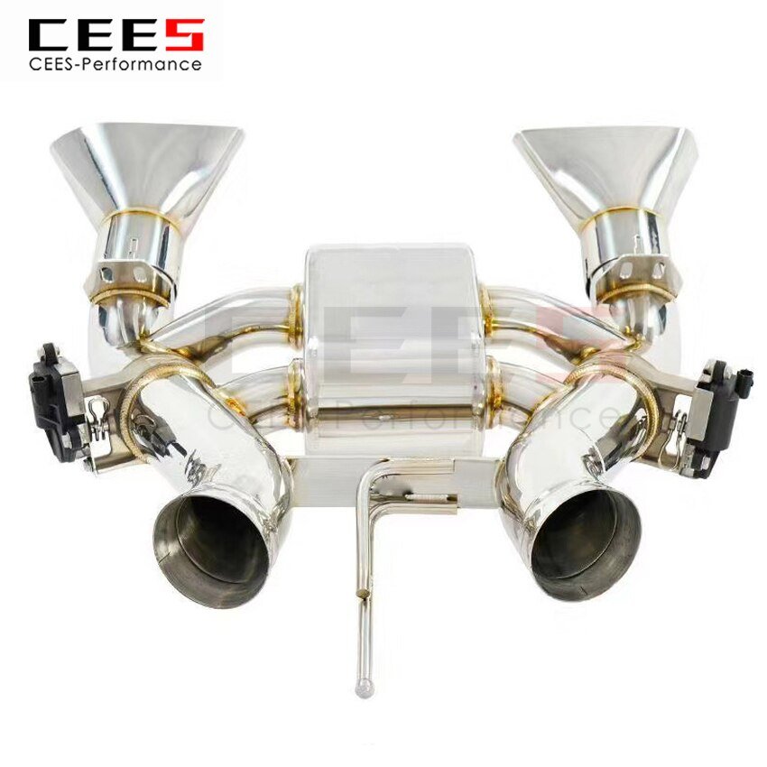 CEES Exhaust System For Mclaren MP4-12C Stainless Steel Valve Muffler Catback Escape Tubo Escape Coche Terminale Scarico Auto