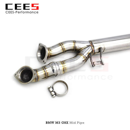 CEES Mid Pipe for BMW M3 G80/G8X 3.0T 2020-2025 Stainless Steel Tuning Automotive Performance Accessories Exhaust Pipe