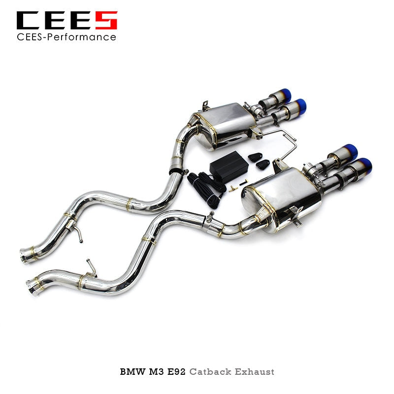 CEES Tuning Performance Stainless Steel Exhaust Pipe Catback Valve Muffler For BMW M3 E92 4.0L 2008-2013 Escape