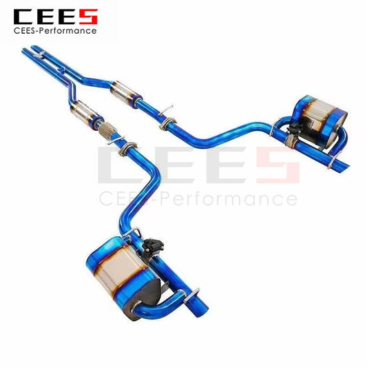 CEES Exhaust System For Dodge Challenger 3.6L Performance Titanium Alloy Catback Valve Muffler Auto Modification Car Accessories