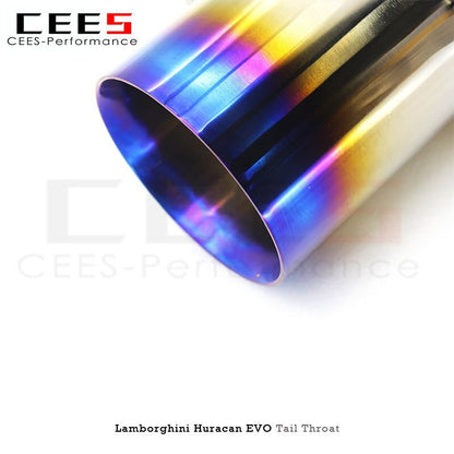 CEES Tail mouth Tail Throat For Lamborghini Huracan EVO 2014- Titanium Electroplated Black Exhaust Tips Exhaust Pipe