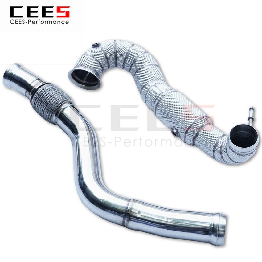 CEES Exhaust System For Mercedes-Benz A45 Headers Without Catalyst No cat Downpipe Manifold Stainless Steel Car Accessories