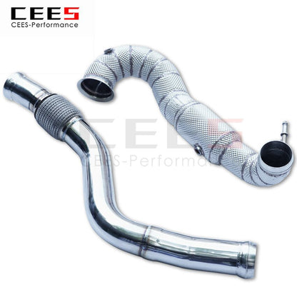 CEES Exhaust System For Mercedes-Benz A45 Headers Without Catalyst No cat Downpipe Manifold Stainless Steel Car Accessories