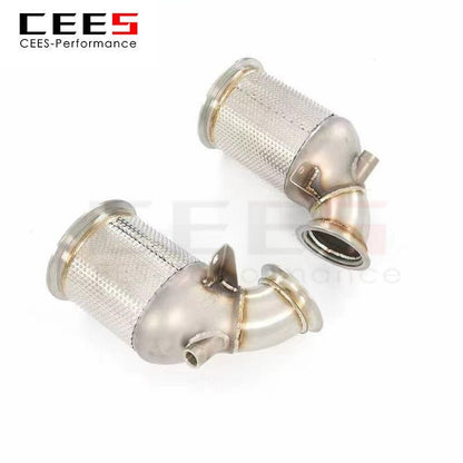 CEES Downpipe for PORSCHE PANAMERA (971) 4.0 2016- High Performance Exhaust Downpipe Stainless Steel Catless Tuning Downpipe