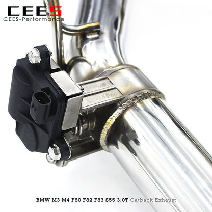 CEES Catback Exhaust for BMW M3/M4 F80 F82 F83 S55 3.0T 2014-2019 Steel Stainless Escape Performance Valve Exhaust Pipe Muffler