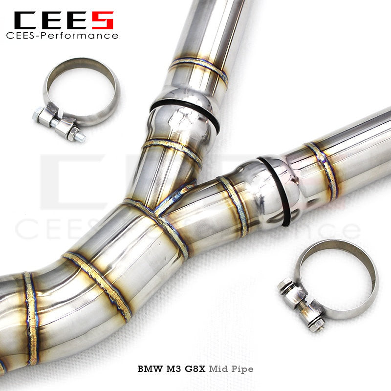 CEES Mid Pipe for BMW M3 G80/G8X 3.0T 2020-2025 Stainless Steel Tuning Automotive Performance Accessories Exhaust Pipe