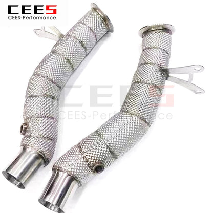 CEES Exhaust System For Ferrari 458 458SP Headers Without Catalyst No cat Downpipe Manifold Stainless Steel Car Accessories