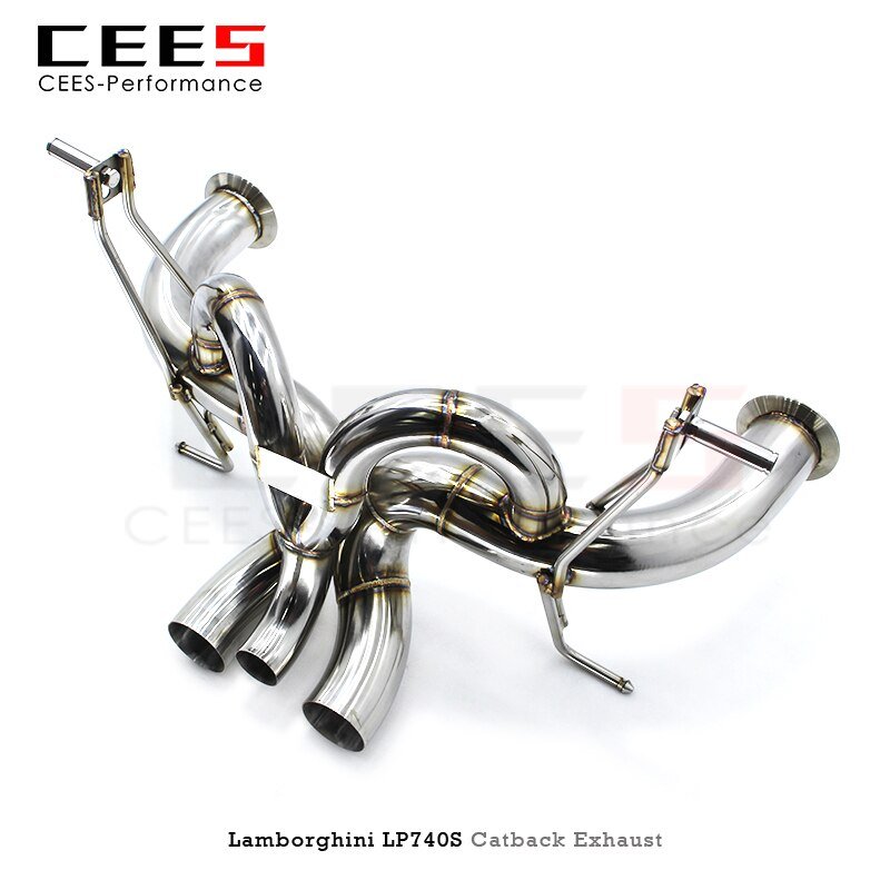 CEES Catback Exhaust for Lamborghini Aventador LP740S 2011-2018 Tuning Performance Stainless Steel Escape Exhaust Pipe System