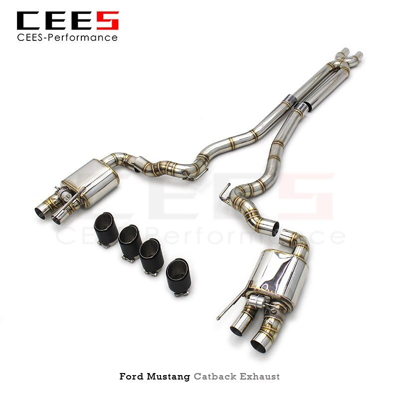 CEES Catback Exhaust for Ford Mustang 5.0L 2011-2019 Stainless Steel Car Exhaust System Tuning Performance Exhaust Pipe Escape