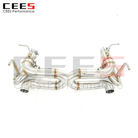 CEES Exhaust System For Ferrari 458 SP SC Stainless Steel Performance Valve Muffler Catback Escape Tubo Escape Coche