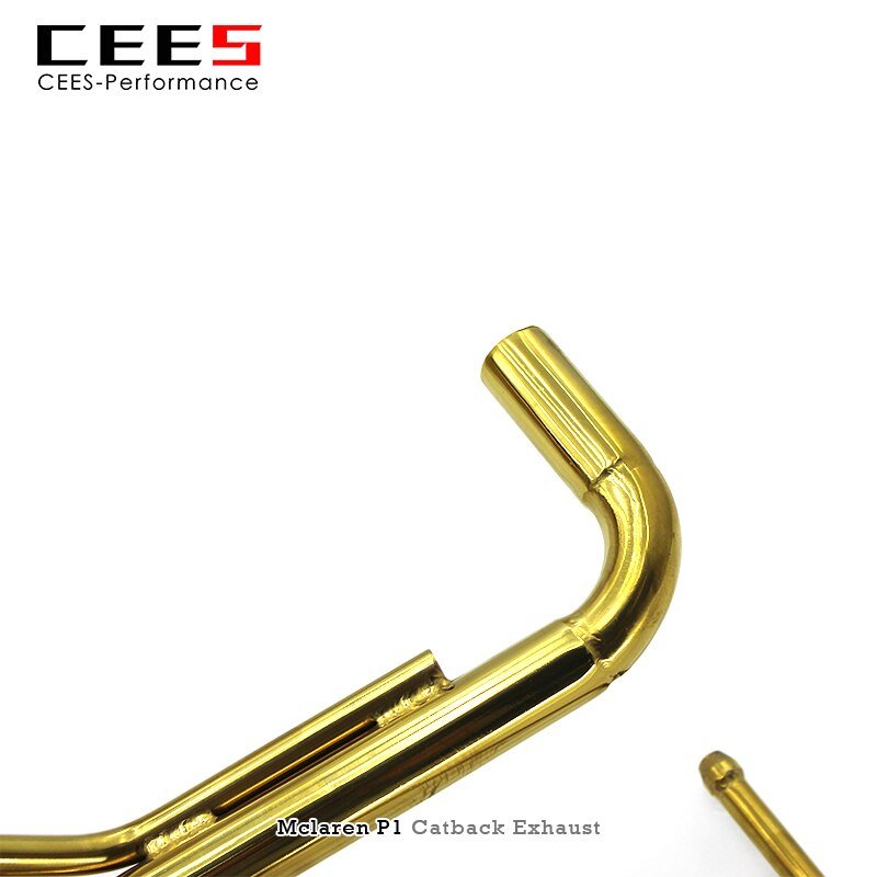 CEES Catback Exhaust for Mclaren P1 3.8 Hybrid 2013- Stainless Steel Performance Exhaust Valve Control Gold-plated ExhaustSystem