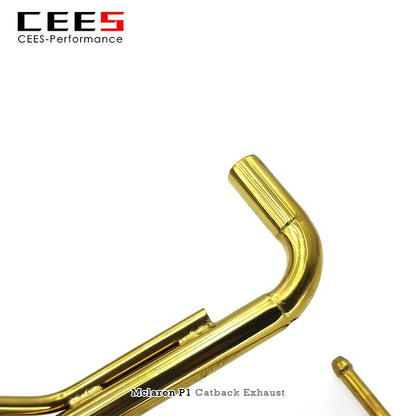 CEES Catback Exhaust for Mclaren P1 3.8 Hybrid 2013- Stainless Steel Performance Exhaust Valve Control Gold-plated ExhaustSystem