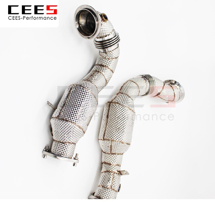 CEES Exhaust System For BMW 1M N54 Header With/Without Catalyst Test Pipe Converter High Flow Catted Exhaust Downpipe