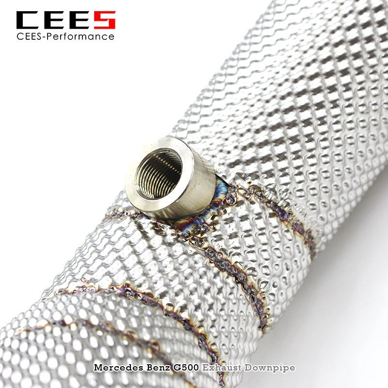 CEES Exhaust Downpipe For Benz G500 G550 G63 W464 4.0T 2018-2023 Stainless Steel Downpipe without catalyst Exhaust Pipe