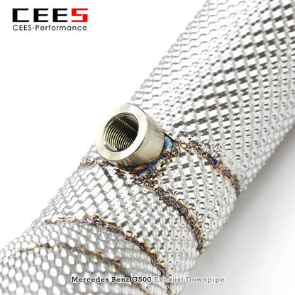 CEES Exhaust Downpipe For Benz G500 G550 G63 W464 4.0T 2018-2023 Stainless Steel Downpipe without catalyst Exhaust Pipe