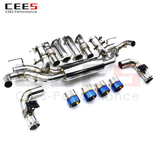 CEES Exhaust System For Corvette C8 Stainless Steel Performance Muffler Valve Catback Escape Tubo Escape Catback Exhaust