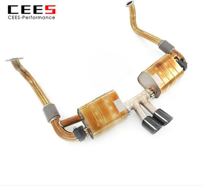 CEES Catback Exhaust for PORSCHE 718 Boxste 2.5 GTS 2017- Titanium Alloy Performance Valve Muffler Exhaust System