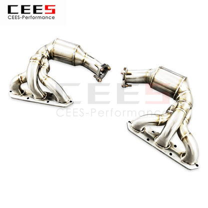 CEES Exhaust System For Porsche 911 997.1  3.4  3.8 Headers Stainless Steel Test Pipe No cat Downpipe Stainless Steel