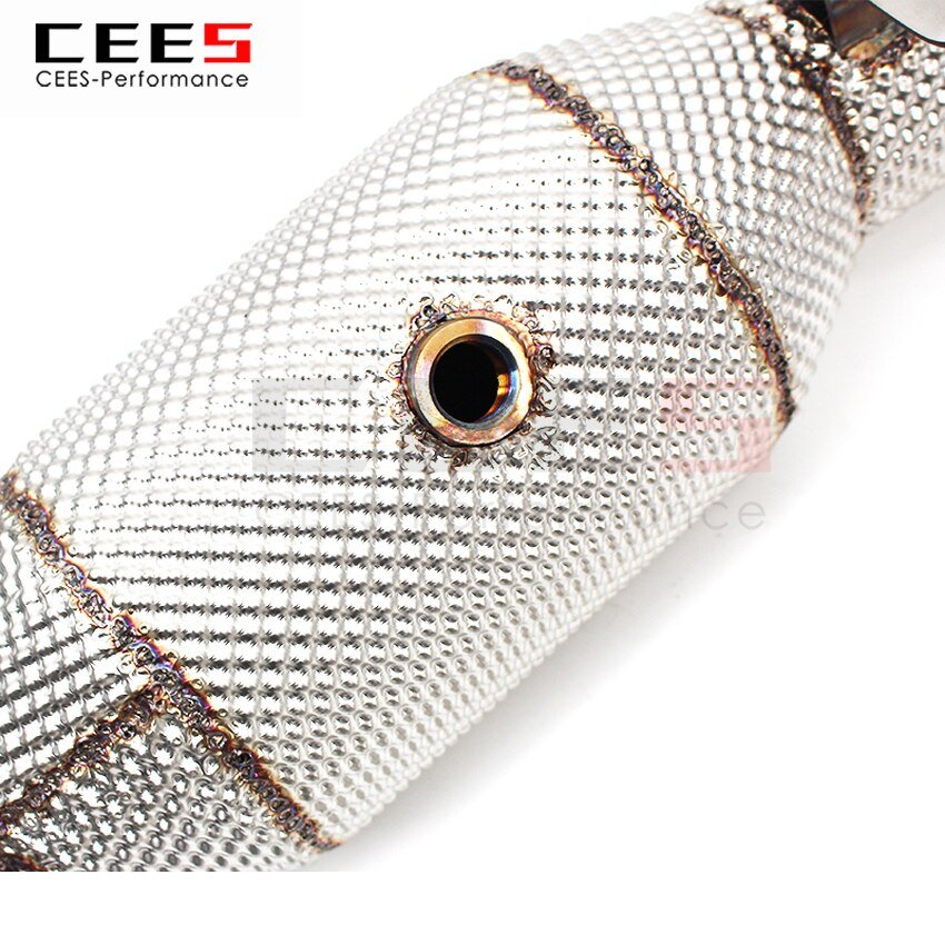 CEES Exhaust System For Mercedes-Benz ML63 6.2 Headers With Catalyst Test Pipe Converter High Flow Catted Exhaust Downpipe