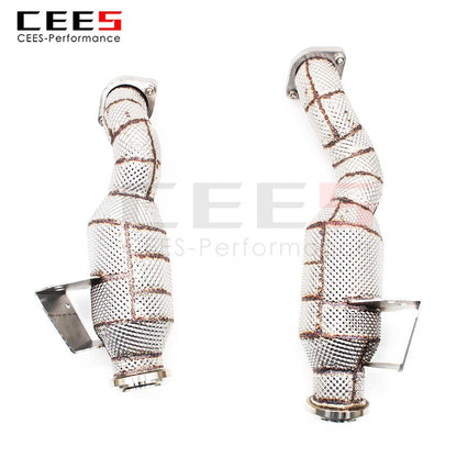 CEES Exhaust System For Mercedes-Benz GLC43 Headers With/Without Catalyst Test Pipe Converter High Flow Catted Exhaust Downpipe