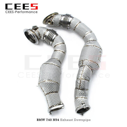 CEES Downpipe for BMW TH7 730/740 N54 F02 3.0T 2009-2015  High Flow Catted Downpipe Catalytic Converters Heat Insulation Tuning