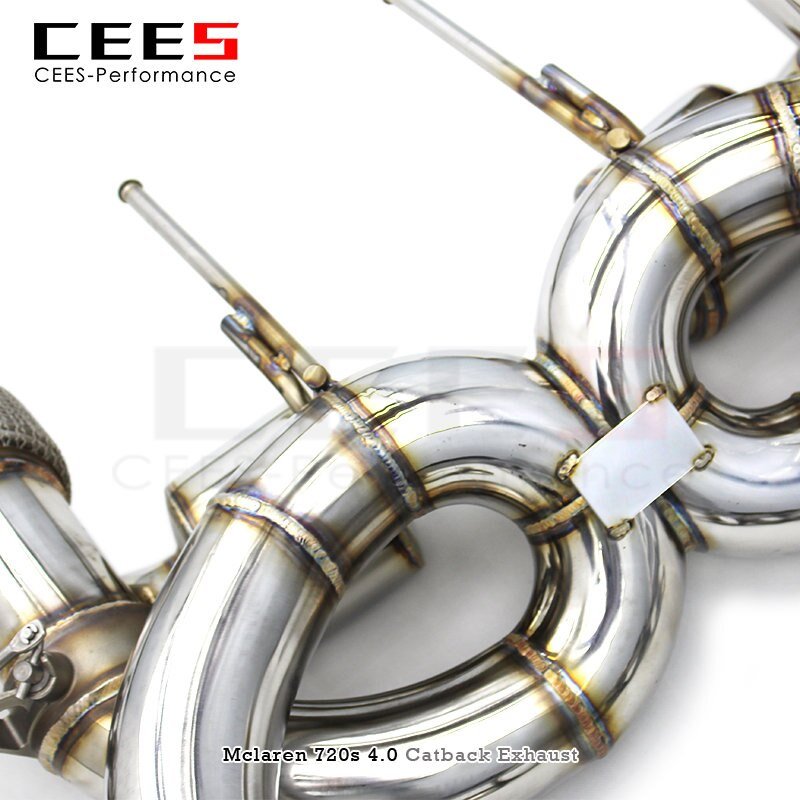 CEES Catback Exhaust for Mclaren 720s 4.0 2017-2019 High Performance Exhaust Downpipe Stainless Steel Tuning Valve Exhaust Pipe