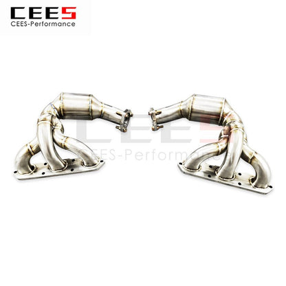 CEES Exhaust System For Porsche 911 997.1  3.4  3.8 Headers Stainless Steel Test Pipe No cat Downpipe Stainless Steel