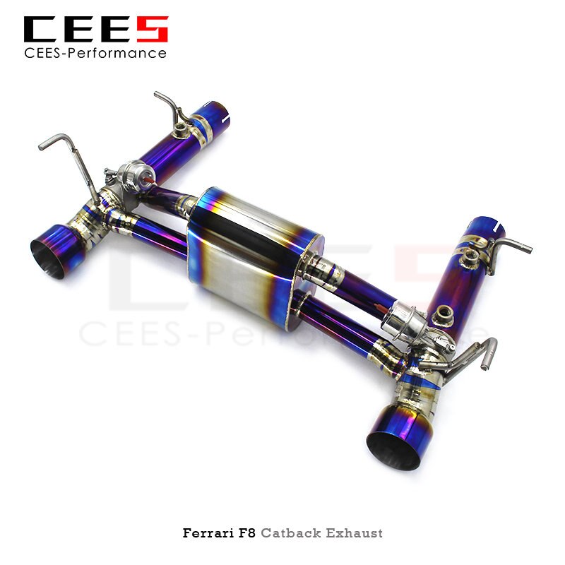 CEES Performance Catback Exhaust for Ferrari F8 Spider 3.9 2019- Tuning Valve Titanium Alloy Pipe Refit Exhaust System