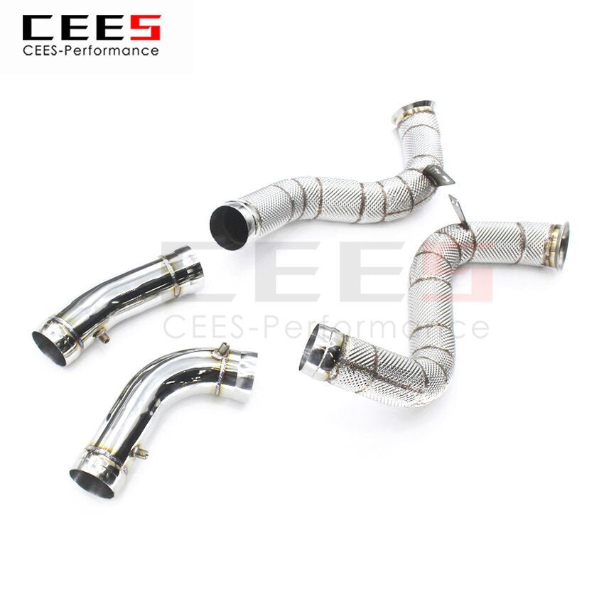 CEES Exhaust System For Mercedes Benz GT63 GT63S GTR GT-R GTS GT-S Headers Without Catalyst No cat Downpipe Manifold Car Parts