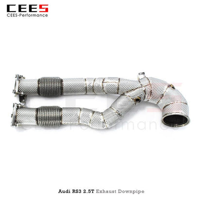 CEES Exhaust System For Audi RS3 2.5T Upgrade High Flow Catted Downpipe Refit Sport Catalytic Converters Cat Pipe Headers