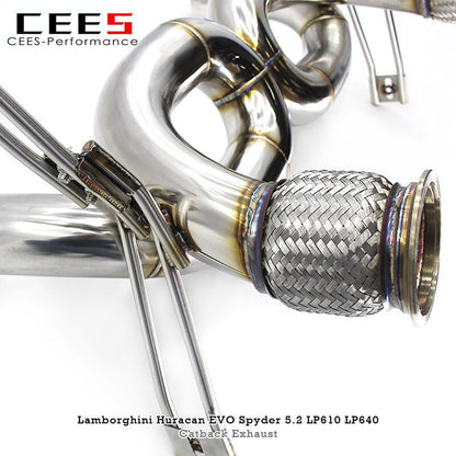 CEES Catback Exhaust For Lamborghini Huracan EVO Spyder 5.2 LP610 LP640 2019-2020 Stainless Steel  escape  Exhaust System