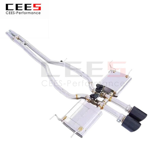 CEES Exhaust System For Jaguar F-TYPE 3.0T 17-21 Stainless Steel Valve Muffler Catback Escape Tubo Escape Coche Car Parts