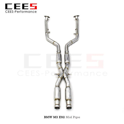 CEES Downpipe for BMW M3 E92 V8 4.0L 2008-2013 Performance Stainless Steel Car Exhaust System Mid Pipe Downpipe Without Catalyst