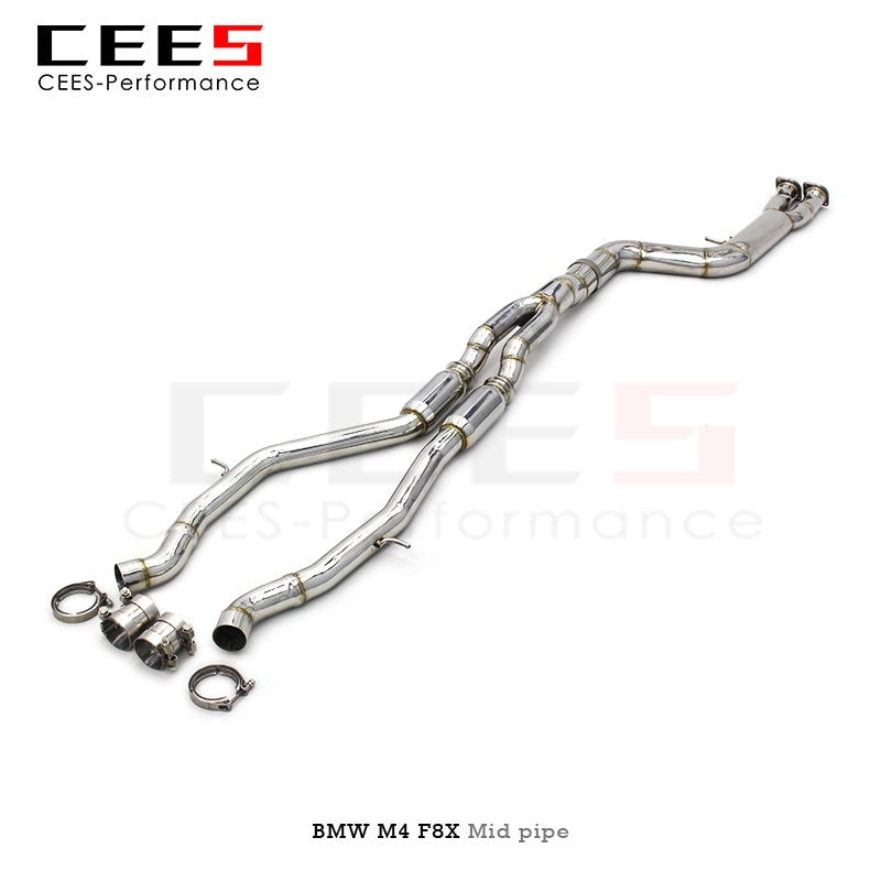 CEES Mid Pipe for BMW M4 F8X 3.0T 2015-2019 Stainless Steel Performance Exhaust Pipe Muffler Car Exhaust System