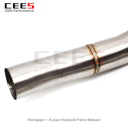 CEES Exhaust System For Ferrari California 4.3L Stainless Steel  Downpipe X pipe Catback Valve Exhaust Terminale Scarico Auto