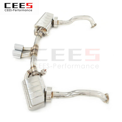 CEES Exhaust System For Porsche Boxster 98 Catback Stainless Steel Valve Muffler Catback Escape Tubo Escape Coche