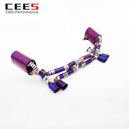 CEES Catback Exhaust for PORSCHE 911 (997.1/997.2) 3.8 2004-2012 Performance Titanium Alloy Valve Muffler Exhaust System