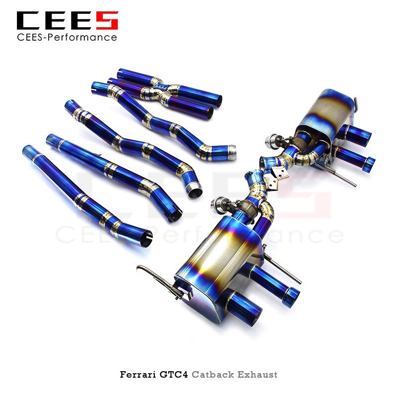 CEES Catback Exhaust For Ferrari GTC4 Lusso/Lusso T 6.3 2016- Titanium alloy Exhaust valve control Exhaust Pipe