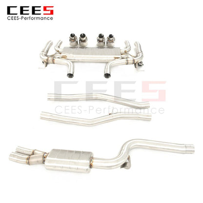 CEES Exhaust System For Jaguar F-TYPE 2.0T Stainless Steel Valve Muffler Catback Escape Tubo Escape Coche Terminale Scarico Auto