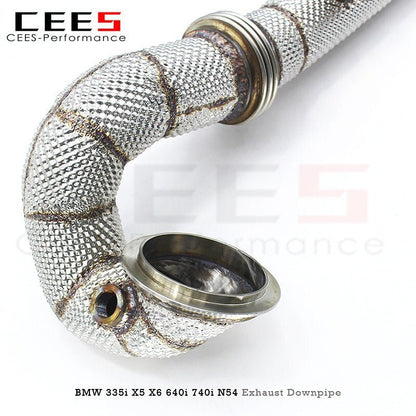 CEES Downpipe for BMW 335i F30 3.0T N54 2013-2015 Car Tuning Without Catalyst Catalytic Converters Catless Downpipe Exhaust Pipe