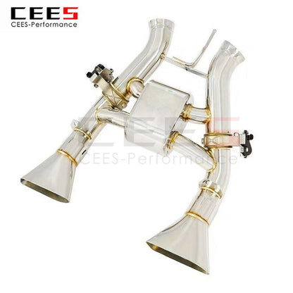 CEES Exhaust System For Mclaren MP4-12C Stainless Steel Valve Muffler Catback Escape Tubo Escape Coche Terminale Scarico Auto