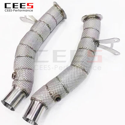 CEES Exhaust System For Ferrari 458 458SP Headers Without Catalyst No cat Downpipe Manifold Stainless Steel Car Accessories