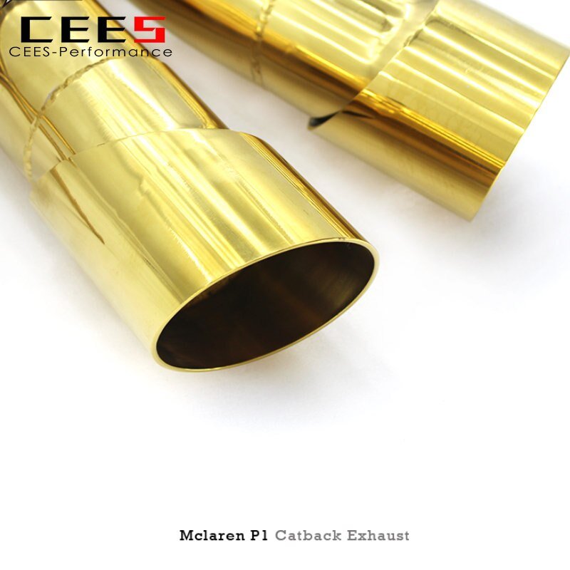 CEES Catback Exhaust for Mclaren P1 3.8 Hybrid 2013- Stainless Steel Performance Exhaust Valve Control Gold-plated ExhaustSystem