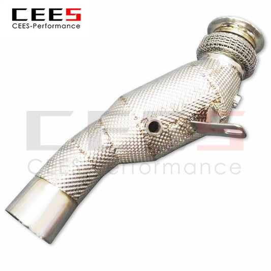 CEES Exhaust System For BMW TH6 640 N55 3.0T Headers With Catalyst Test Pipe Converter High Flow Catted Downpipe