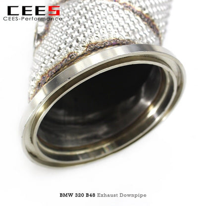 CEES Exhaust Downpipe for BMW 320 B48 2.0T 2019-2022 Catless Downpipe Catalytic Converter Performance ExhaustPipe Auto Accessory