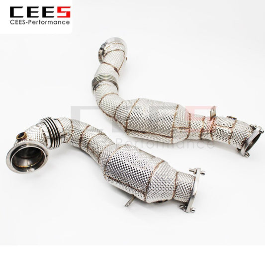 CEES Exhaust System For BMW 1M N54 Header With/Without Catalyst Test Pipe Converter High Flow Catted Exhaust Downpipe