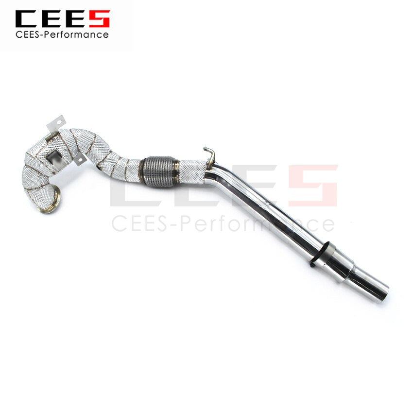 CEES Exhaust System For Volkswagen CC 2.0T Headers With Catalyst Test Pipe Converter High Flow Catted Exhaust Downpipe